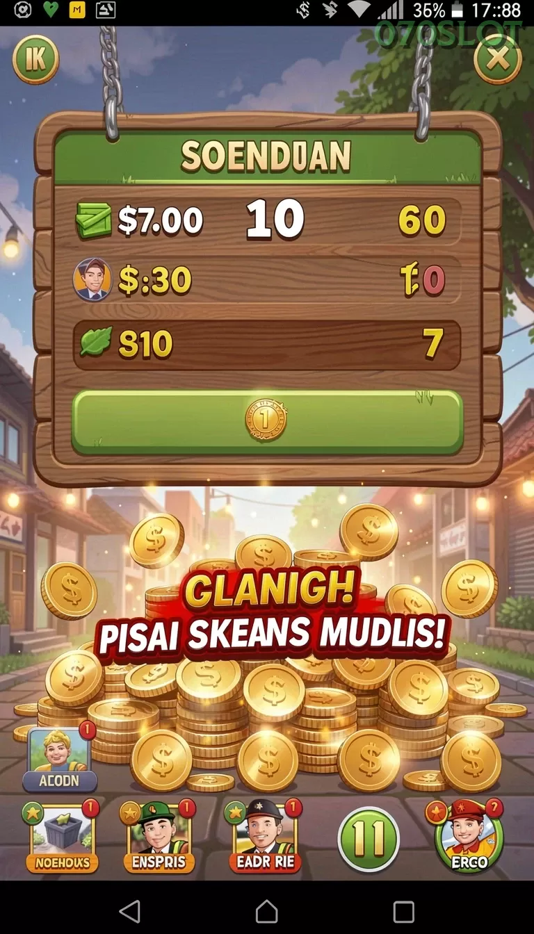 Cuplikan layar MONTE77 — aktivitas