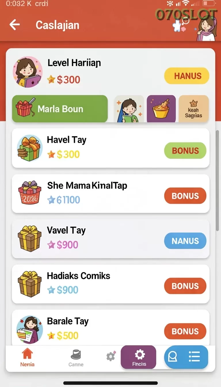 Cuplikan layar C8VIP — menu navigasi