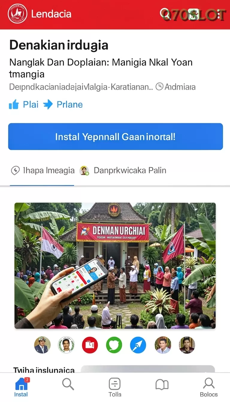 Cuplikan layar MONTE77 — menu navigasi