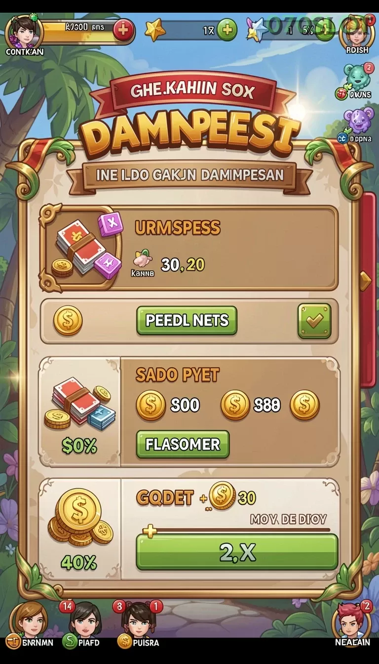 Cuplikan layar TIVA88 — menu navigasi